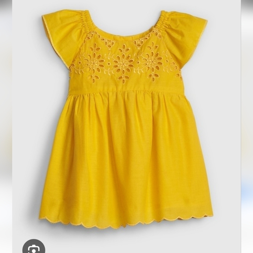 Gap Kids Yellow Eyelet Dress Size 2